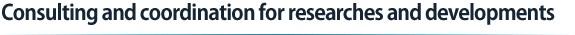 Consulting and coordination for researches and developments